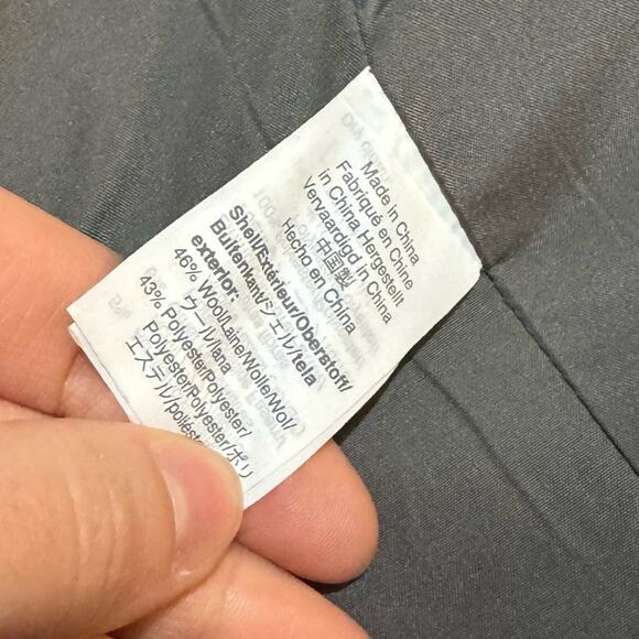 J Crew Mercantile Light Gray Wool Blend City J6140 Pea Coat Women’s Size 8 - Picture 5 of 9